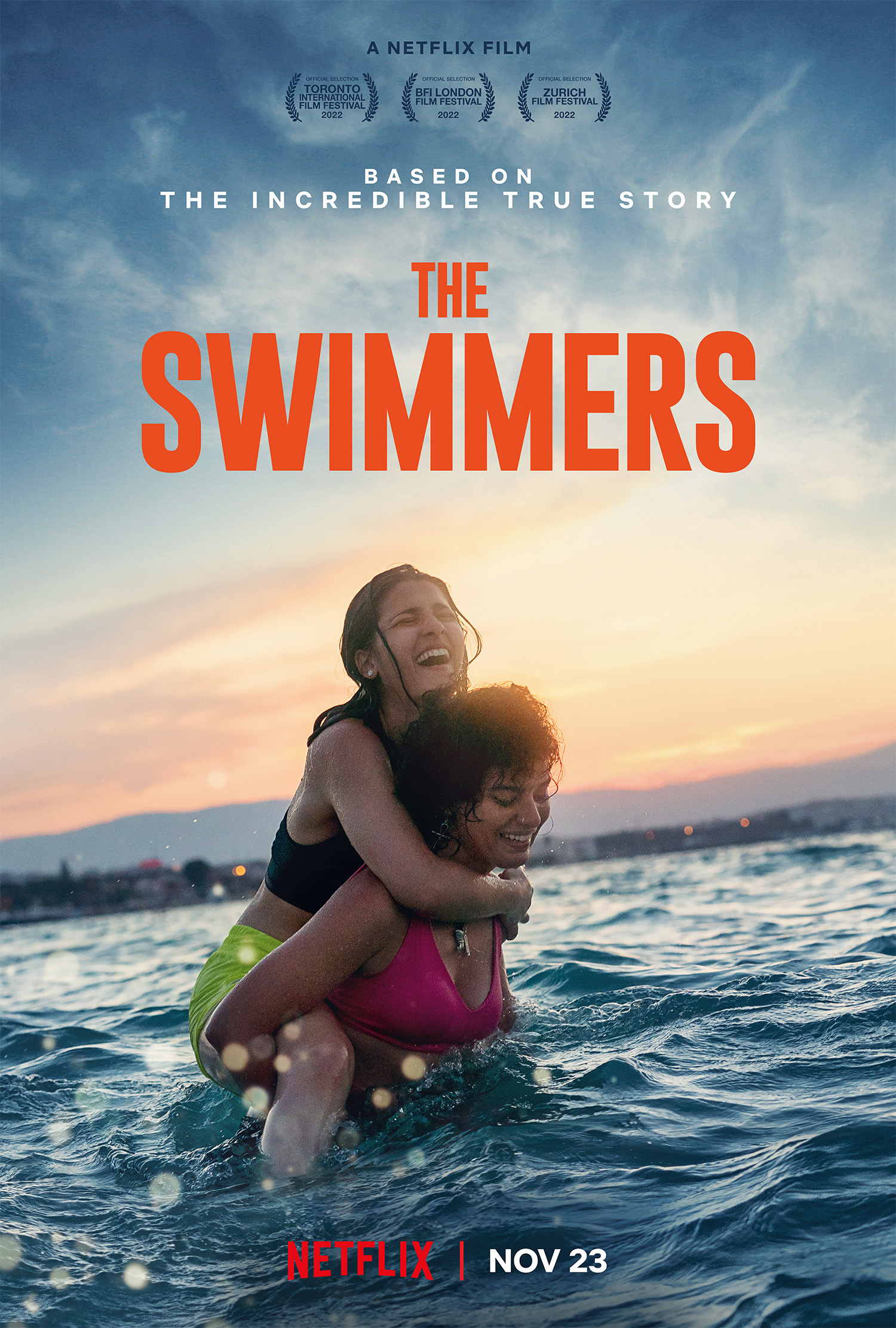يعرض لأول مرة  في الشرق الأوسط وشمال أفريقيا في الدورة الـ 44 لمهرجان القاهرة السينمائي The Swimmers